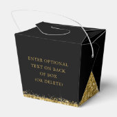 Black Gold Glitter Confetti Mini Takeout Favor Bedankdoosjes (Achterkant)