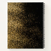 Black Gold Glitter Cute Modern Girls Notitieboek (Achterkant)