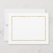 Black Gold Glitter Doop bedankt opmerking Kaart (Achterkant)