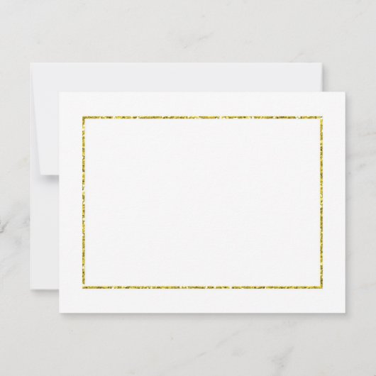 Black Gold Glitter Doop bedankt opmerking Kaart (Achterkant)