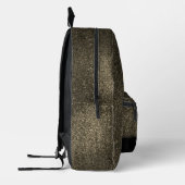 Black & Gold Glitter Glam Stylish Company Logo  Bedrukte Rugzak (Links)