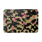 Black Gold Glitter Hot Pink Abstract Peeling Glam Badmat (Voorkant)