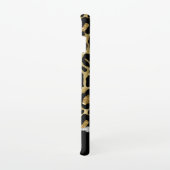Black & Gold Glitter Jaguar Print Diamonds Samsung Galaxy Hoesje (Rechterkant)