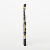 Black & Gold Glitter Jaguar Print Diamonds Samsung Galaxy Hoesje (Linkerkant)