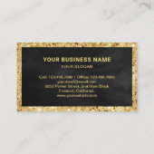 Black Gold Glitter Mint Green Marble Cake Bakkerij Visitekaartje (Achterkant)