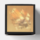 Black Gold Glitter Monogram Weddenschap Vor Box Bedankdoosjes (Bovenkant)