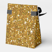 Black Gold Glitter Monogram Weddenschap Vor Box Bedankdoosjes (Achterkant)