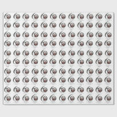 Black Gold Glitter Photo 60th Birthday Cadeaupapier (Vlak)