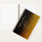 Black Gold Glitter Signature Monogram Planner (Display)