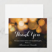 Black & Gold Glitter Winter bedankt voor je kaart (Voorkant / Achterkant)