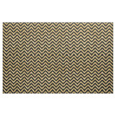 Black Gold Glitter Zigzag Stripes Chevron Pattern Stof (Fat Quarter)