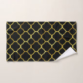 Black Gold Golden Quatrefoil Patronen Elegant 2020 Handdoek (Handdoek)