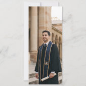 Black & Gold Graduation Menu | Class of 2026 Kaart (Achterkant)