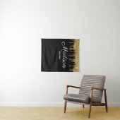 Black Gold Graduation Party Backdrop Class of 2023 Wandkleed (In Situ (horizontaal))