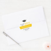Black & Gold Graduation Party Favor Stickers (Envelop)