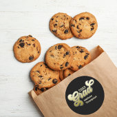 Black Gold Graduation Party Favoriet Aangepast Ronde Sticker