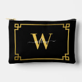 Black & Gold Greek Key Monogrammen Etui (Voorkant)