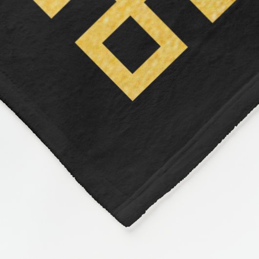 Black & Gold Greek Key Monogrammen Fleece Deken (Hoek)