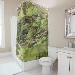 Black Gold Green Shower-gordijn Douchegordijn