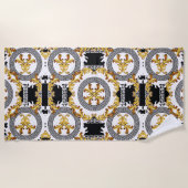 Black Gold Griekse decoratie Strandlaken (Voorkant)