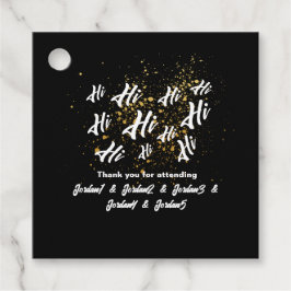 Black Gold Groep Vrienden gezamenlijke verjaardag Bedankjes Labels