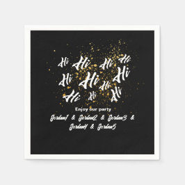 Black Gold Groep Vrienden gezamenlijke verjaardag Servet
