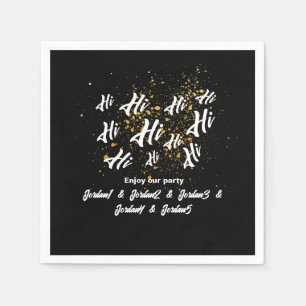 Black Gold Groep Vrienden gezamenlijke verjaardag Servet