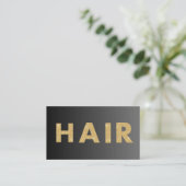 Black&Gold haarstylist professioneel & QR code, Visitekaartje (Staand voorkant)
