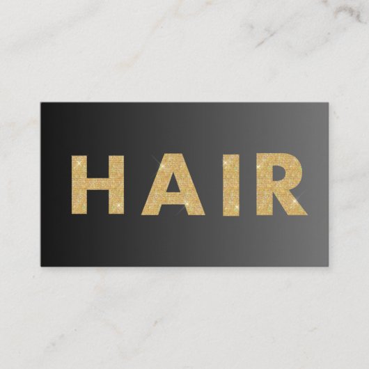 Black&Gold haarstylist professioneel & QR code, Visitekaartje (Voorkant)
