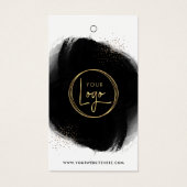 Black & Gold Hair Extensions Boutique Hang Label Visitekaartje (Voorkant)