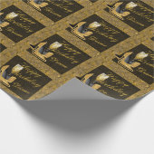 Black Gold Happy Birthday Cadeaupapier (Hoek)