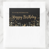 Black Gold Happy Birthday Sticker (Tas)