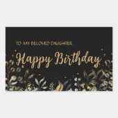 Black Gold Happy Birthday Sticker (Voorkant)