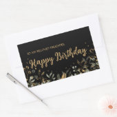 Black Gold Happy Birthday Sticker (Envelop)