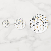 Black Gold Happy New Year Confetti (Voorkanten)