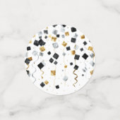 Black Gold Happy New Year Confetti (Kleine voorkant)