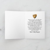 Black Gold Happy Wedding Jubileum voor koppel Kaart (Binnen)