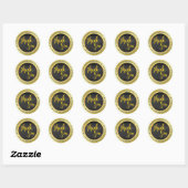 Black Gold Hartelijk dank Ronde Sticker (Vel)