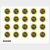 Black Gold Hartelijk dank Ronde Sticker (Vel)