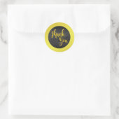 Black Gold Hartelijk dank Ronde Sticker (Tas)