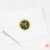 Black Gold Hartelijk dank Ronde Sticker (Envelop)