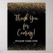 Black & Gold Hartelijk dank voor de komst van favo Poster (Voorkant)