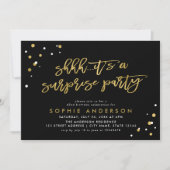 Black Gold Het is een verrassingsfeest Verjaardag Kaart (Voorkant)