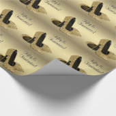 Black Gold High Heels Vrouwen 50ste Verjaardag Par Cadeaupapier (Hoek)