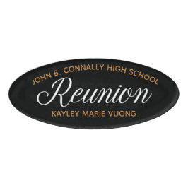 Black Gold High School reünie gepersonaliseerd Naambadge