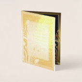 Black Gold Holly Folie Christelijke kerstkaarten Folie Kaarten (Voorkant)