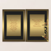 Black Gold Holly Folie Christelijke kerstkaarten Folie Kaarten (Binnen)