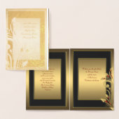 Black Gold Holly Folie Christelijke kerstkaarten Folie Kaarten (Display)