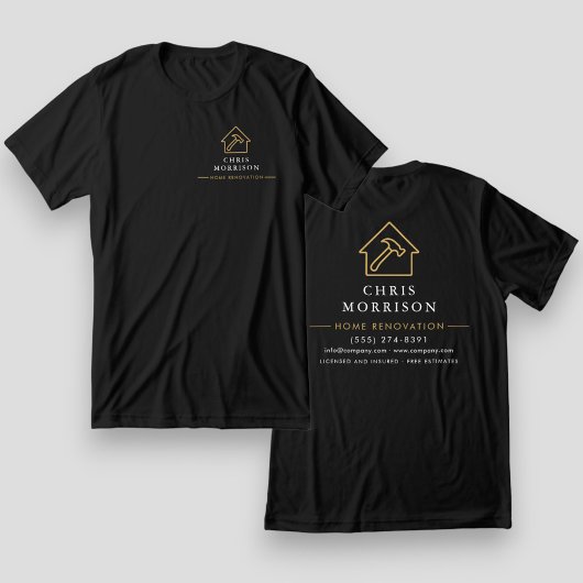 Black Gold Home Renovation Repair Tri-Blend Shirt