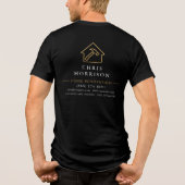 Black Gold Home Renovation Repair Tri-Blend Shirt (Achterkant)